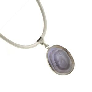 Gray Agate Artisan Necklace for Geminis